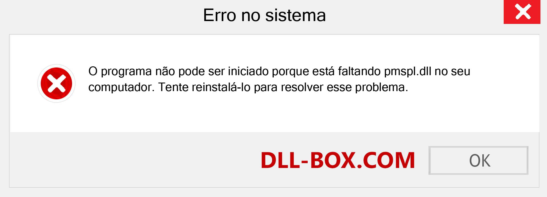 Arquivo pmspl.dll ausente ?. Download para Windows 7, 8, 10 - Correção de erro ausente pmspl dll no Windows, fotos, imagens